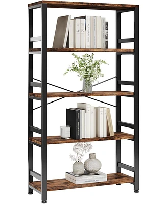 Bookshelves and Bookcases, 31.5in Wide Shelf 5-Tier Ladder Shelf