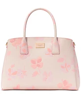 kate spade new york Serena Spring Pansies Leather Satchel