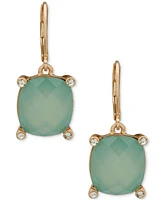Anne Klein Gold-Tone Stone & Crystal Cushion Drop Earrings