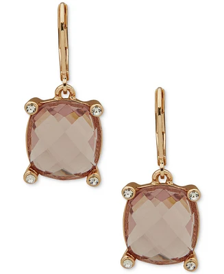 Anne Klein Gold-Tone Stone & Crystal Cushion Drop Earrings