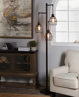 StyleCraft Home Collection 71.5" Madison Contemporary Three Pendant Steel Floor Lamp
