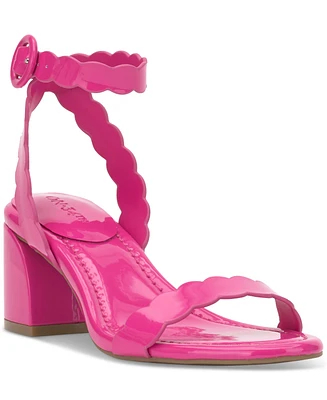 On 34th Women's Pathina Scalloped Block Heel Sandals