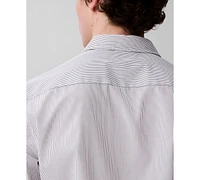 Calvin Klein Men's Stretch Striped Slim-Fit Dress Shirt