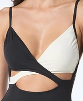 Vince Camuto Women's Colorblocked Cutout One-Piece Swimsuit