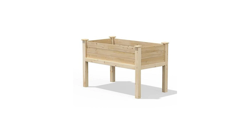 Farmhouse 24-in x 48-in x 31-in Cedar Elevated Victory Garden Bed