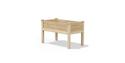 Farmhouse 24-in x 48-in x 31-in Cedar Elevated Victory Garden Bed