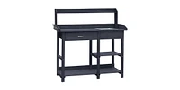 Wood Outdoor Garden Potting Bench Storage Shelf with Removeable Sink