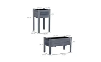 Multi-Functional Wooden Planter Box with Separate Flower Space