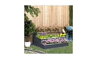 Garden Bed Durable Wooden Planter for Vegetables, Herbs, and Flowers