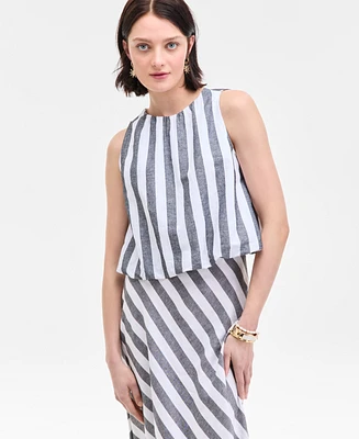 On 34th Women's Cropped Bubble-Hem Tank, Exclusively at Macy's