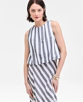 On 34th Women's Cropped Bubble-Hem Tank, Exclusively at Macy's