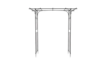 Flat Roof Wrought Iron Climbing Frame for Plants Durable Garden Arch Support