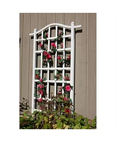 Outdoor Vinyl Garden Plant Trellis with Ground Anchors