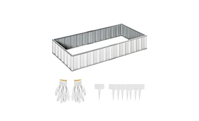 Garden Bed Strong Wooden Planter for Growing Vegetables, Herbs, and Flowers