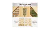 Rectangular Wooden Planter Box for Flowers and Herbs
