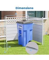 Air Conditioner Fence Panels with Metal Ground Stakes