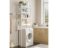 4-Tier Over-the-Toilet Storage Shelf Space-Saving Organizer for Bathroom Essentials