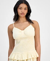 And Now This Women's Gingham Cotton Ruffled Mini Dress, Exclusively at Macy's