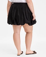 On 34th Trendy Plus Cotton Pull-On Bubble Skirt, Exclusively at Macy's