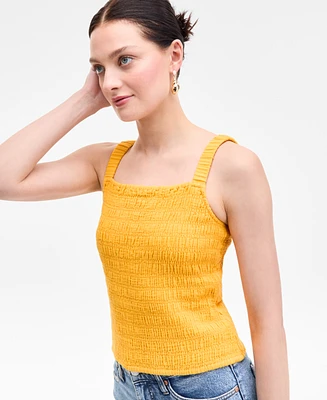 On 34th Women's Cotton Gauze Smocked Tank, Exclusively at Macy's