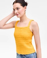 On 34th Women's Cotton Gauze Smocked Tank, Exclusively at Macy's