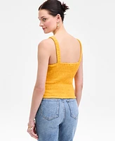 On 34th Women's Cotton Gauze Smocked Tank, Exclusively at Macy's
