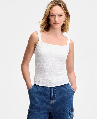 On 34th Women's Cotton Gauze Smocked Tank, Exclusively at Macy's