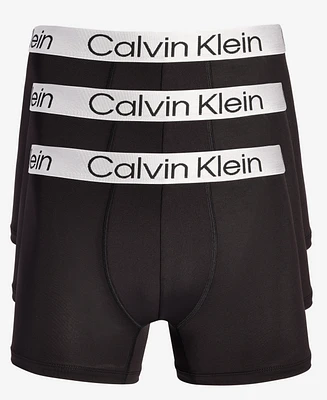 Calvin Klein Men's 3-Pk. Chromatic Brushed Micro Trunks