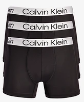 Calvin Klein Men's 3-Pk. Chromatic Brushed Micro Trunks