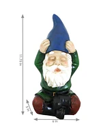 Sage the Yoga Garden Gnome Statue - Outdoor, Lawn and Garden Decoration Sculpture - Contemporary Design - Durable Resin Construction - 11-Inch