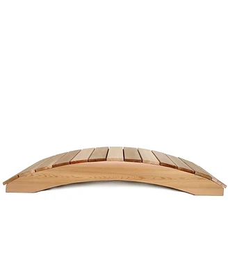 Garden Bridge in Western Cedar for Outdoor Landscape Decoration