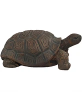 Poly-Concrete Tortoise Garden Statue - Indoor or Outdoor Use - Tanya - 20" W