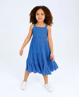 Rare Editions Toddler and Little Girls Crochet Gauze Sundress