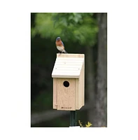 Cedar Birdhouse with Easy-Open Front Panel for Backyard Bird Watching