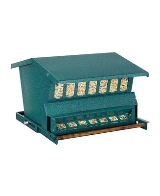 Steel Squirrel-Proof Wild Bird Feeder with Hanger for Outdoor Feeding