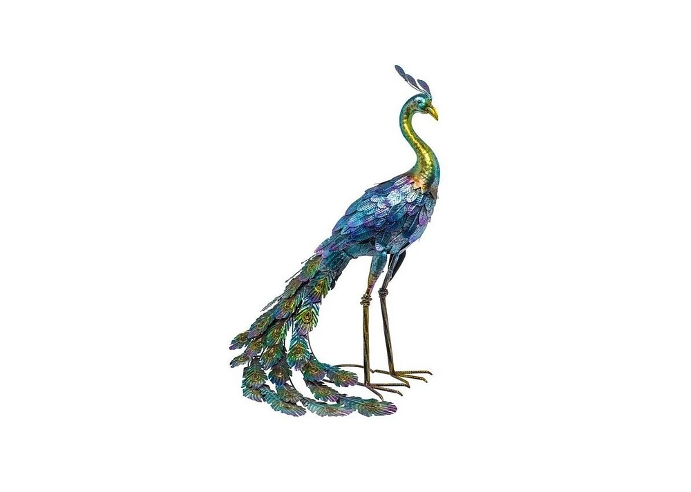 Outdoor Garden Peacock Statue for Lawn and Patio Decor