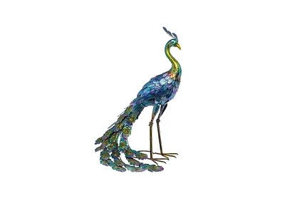 Outdoor Garden Peacock Statue for Lawn and Patio Decor