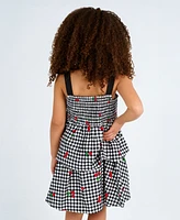 Rare Editions Toddler and Little Girls Cherry Gingham Dress