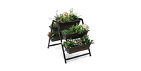 3 Tier Patio Raised Garden Bed Planter Boxes Herbs Flowers Vegetables