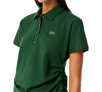 Lacoste Usa Women's Short-Sleeve Ruched Polo T-shirt