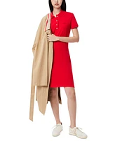 Lacoste Usa Women's Collared Slim-Fit T-Shirt Dress