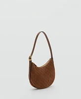 Mango Women's Suede Shoulder Bag