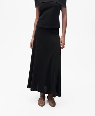 Mango Women's Flared Knitted Skirt