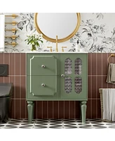 Retro 30" Bathroom Vanity with Sink, 2 Drawers, Green