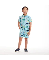 Andy & Evan Toddler Boys Toddler/Child Beach Print Buttondown Set
