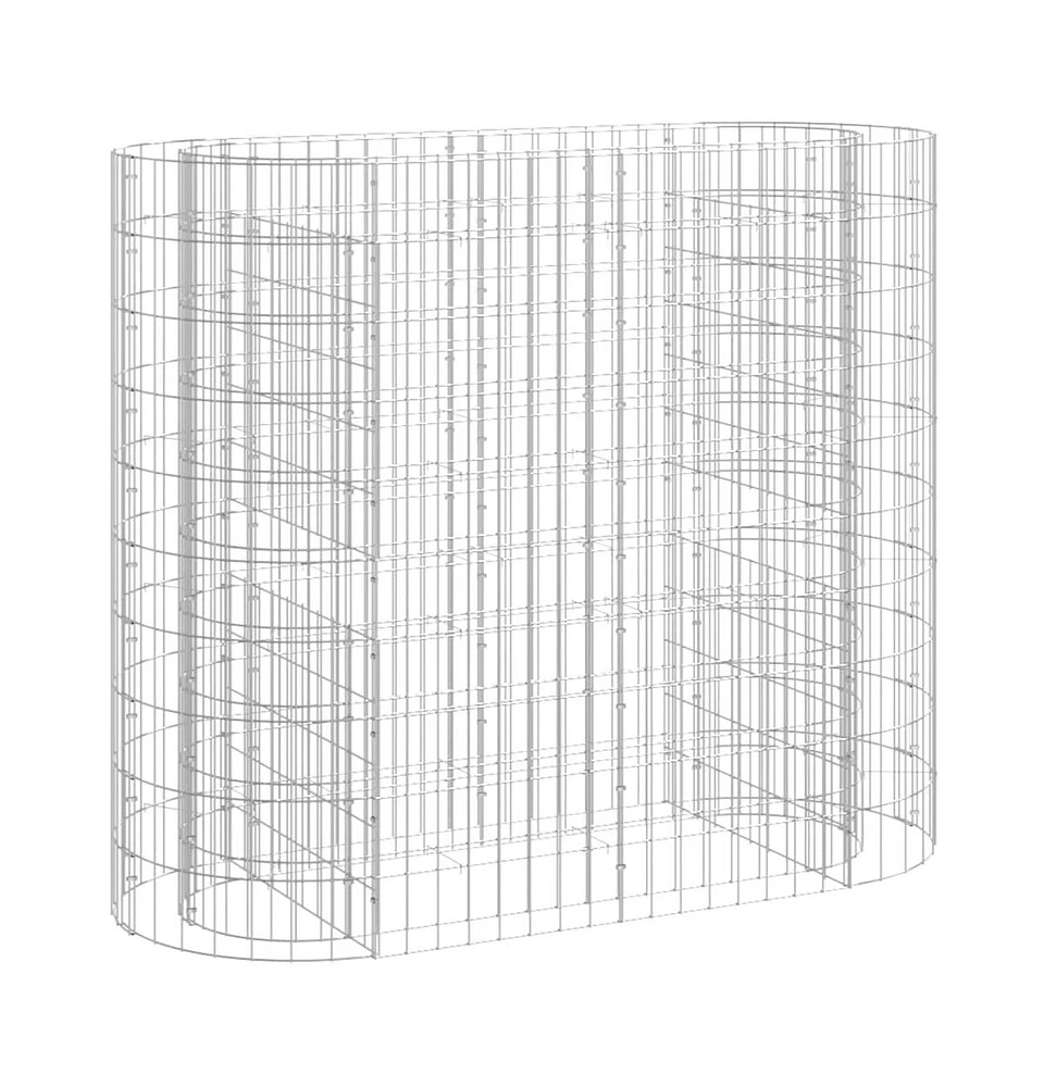 Gabion Raised Bed Galvanized Iron 47.2"x19.7"x39.4"
