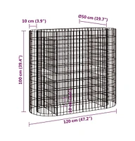 Gabion Raised Bed Galvanized Iron 47.2"x19.7"x39.4"
