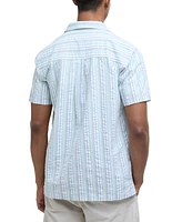 Barbour Men's Beechcroft Short Sleeve Striped Button-Front Camp Shirt
