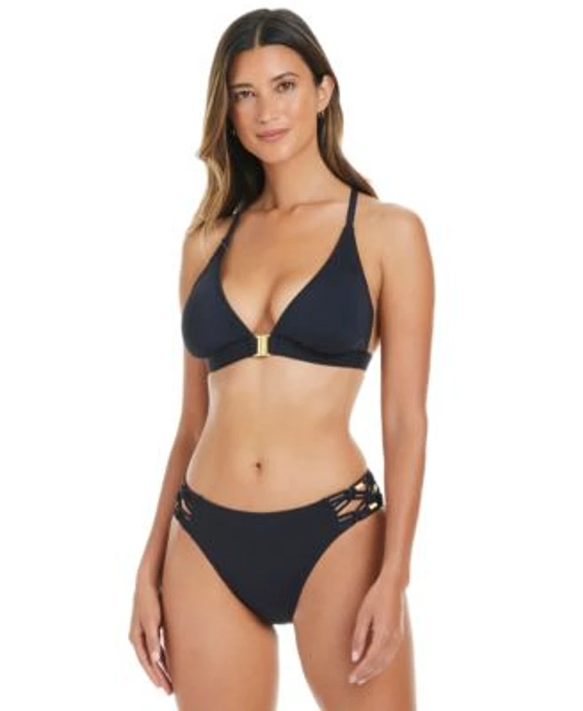 Bleu By Rod Beattie Womens La Cote Dazur Macrame Trim Bikini Top Bottoms