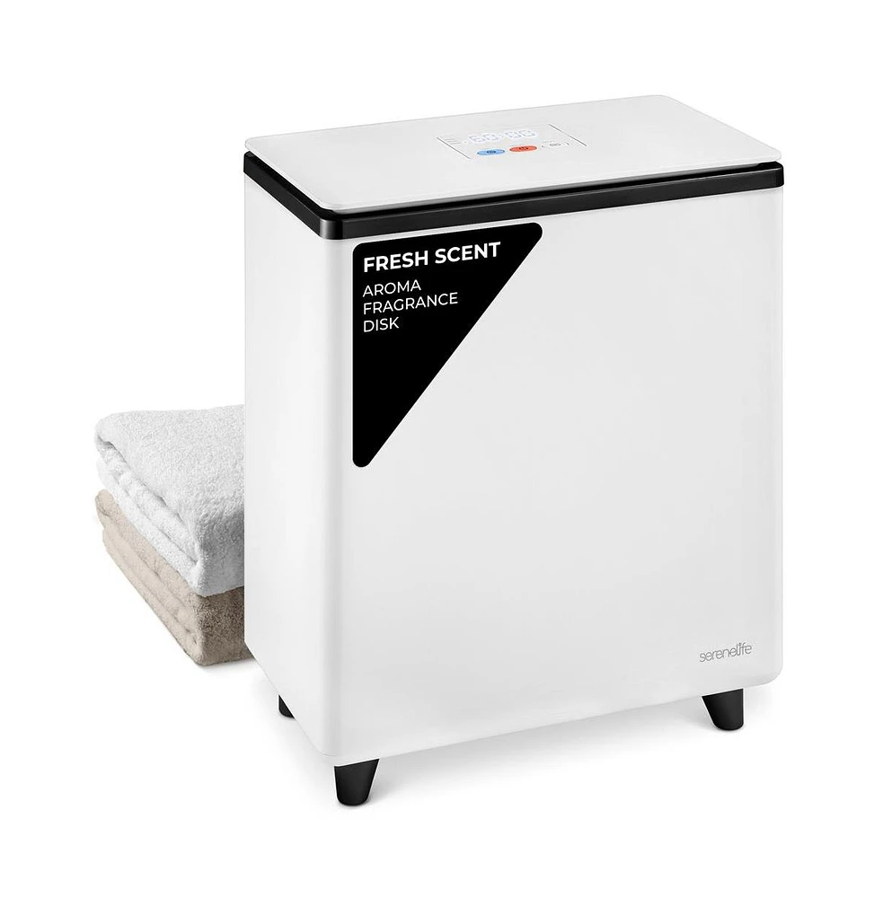 SereneLife Towel Warmer, 20L, Adjustable Timer, Auto Shut-Off, Black